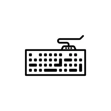 Computer Keyboard Icon for Typing and Office Software Stock Illustration