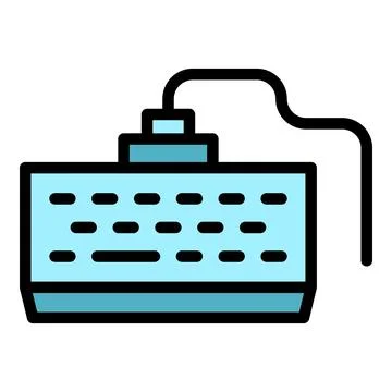 Computer keyboard icon vector flat Illustrazione stock