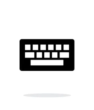 Computer keyboard icon on white background. 스톡 일러스트