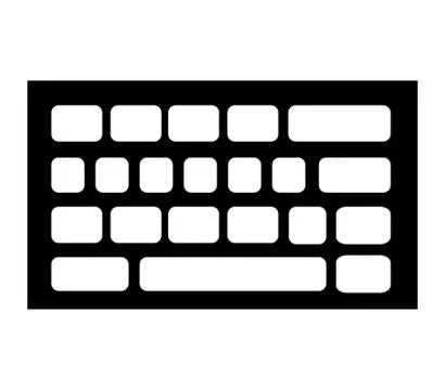 Computer keyboard icon on white background Stock Illustration