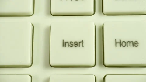 Computer keyboard Insert key. Video stock 149666403