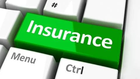 Computer keyboard insurance Stock Illustration