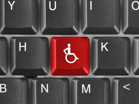 Computer keyboard with invalid key Computer keyboard with invalid key - he... Stock-Fotos