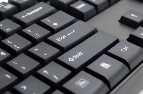 Computer keyboard isolated: Enter key Stock Photos