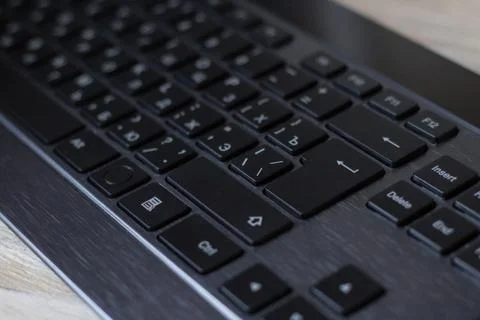 Computer keyboard isolated on grey background Stock Photos