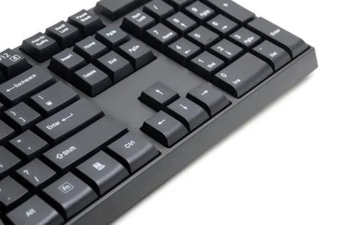 Computer keyboard isolated on white background Stock Photos