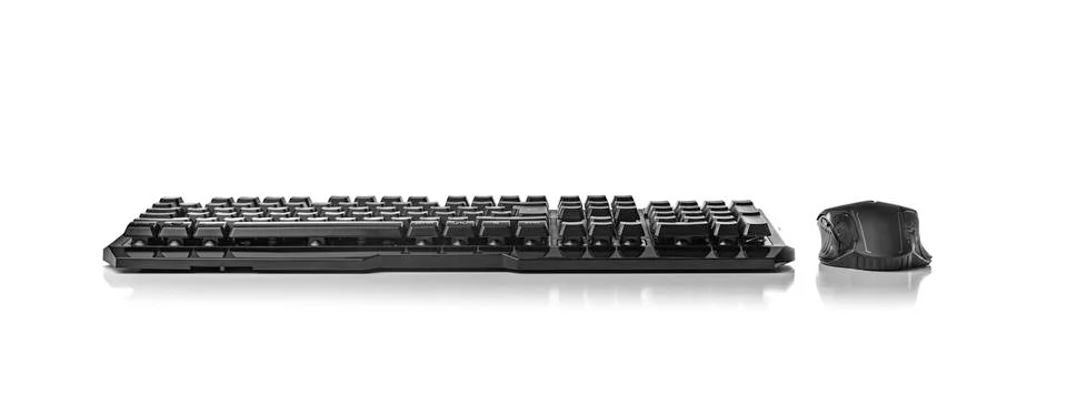 Computer keyboard isolated on the white background. Stock Photos