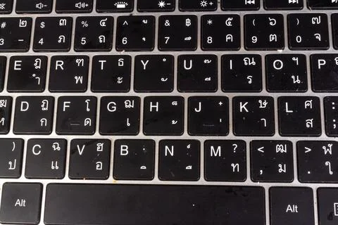 Computer keyboard isolated on white background Stock Photos
