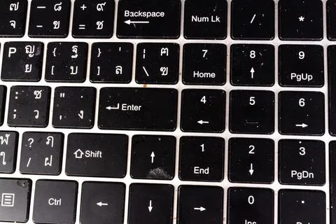 Computer keyboard isolated on white background Stock Photos
