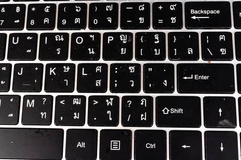 Computer keyboard isolated on white background Stock Photos