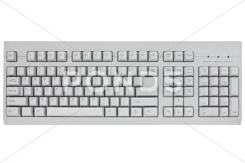 Computer keyboard isolated on a white Stock Photos