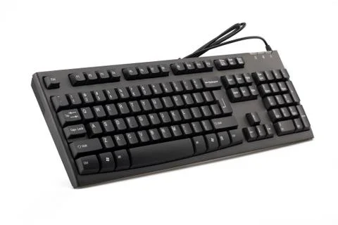 Computer keyboard isolated on white 스톡 사진