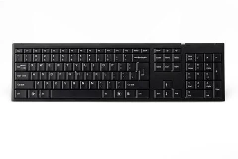 Computer keyboard isolated on white Stock Photos