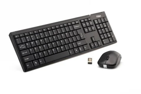 Computer keyboard isolated on white Stock Photos