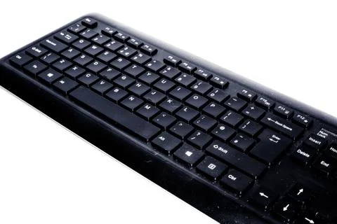 Computer keyboard isolated on white Stock Photos