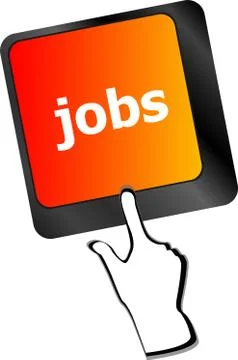 Computer keyboard with JOB enter key - business concept Stock Illustration
