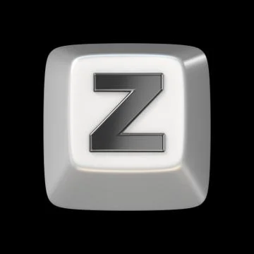 Computer keyboard key FONT. Letter Z 3D Ilustración de archivo