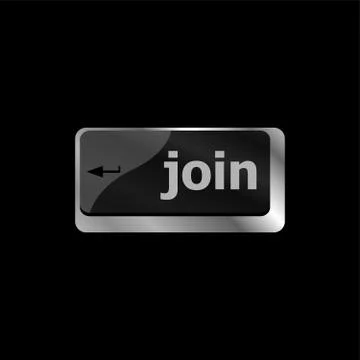 Computer keyboard key join, business concept Ilustración de archivo