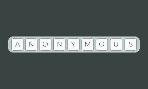 Computer keyboard key with key anonymous. Keyboard keys icon button Stock Illustration