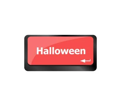Computer keyboard key with key Halloween button Stock-Illustration