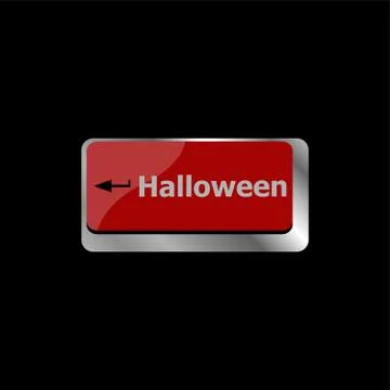 Computer keyboard key with key Halloween button Stockillustratie