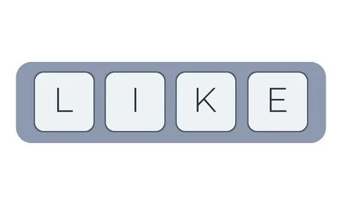 Computer keyboard key with key like. Keyboard keys icon button Stock Illustration