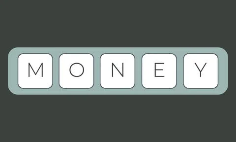 Computer keyboard key with key money. Keyboard keys icon button 스톡 일러스트