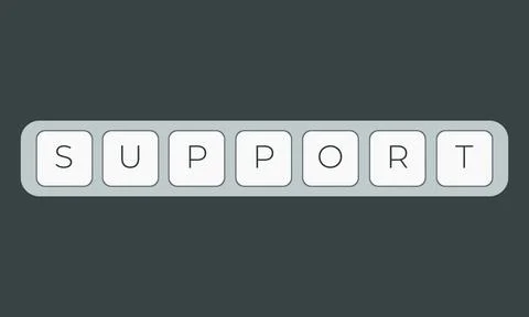 Computer keyboard key with key support. Keyboard keys icon button Stock Illustration