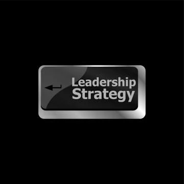 Computer Keyboard key with Leadership Strategy Button Illustrazione stock