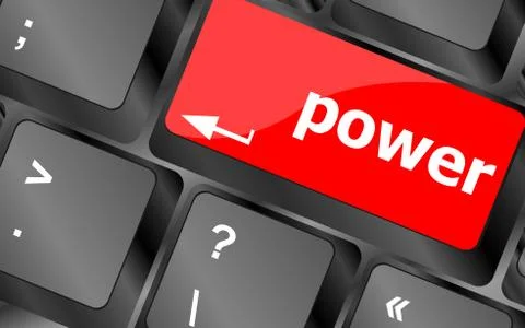 Computer keyboard key with word on it Stock Illustration