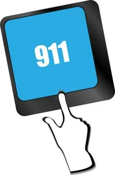 Computer keyboard keys with the 911 sign Stock Illustration