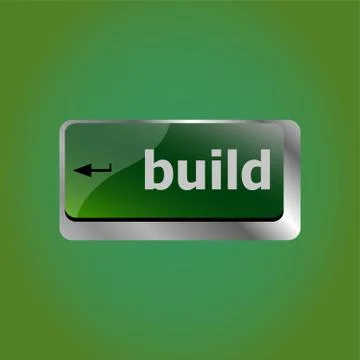 Computer keyboard keys with build enter button Stock Illustration