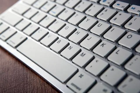 Computer keyboard keys close up Stock Photos