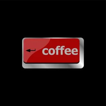 Computer keyboard keys with coffee break button Illustrazione stock
