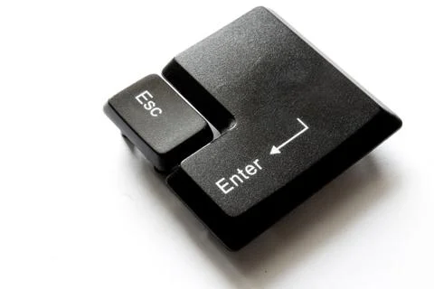 Computer keyboard keys. esc and enter Stock Photos