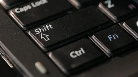 Computer keyboard keys melted high temperature. Shift Ctrl Fn Caps Lock in shot Stock Footage 47781403