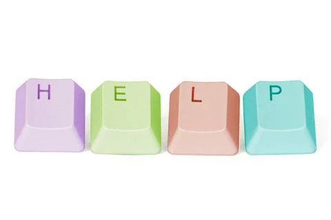 Computer keyboard keys spelling HELP computer keyboard keys spelling HELP ... Stock Photos