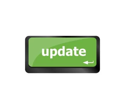 Computer keyboard keys with update word on it イラスト素材