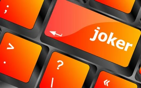 Computer keyboard keys with word joker on it Stock Illustration