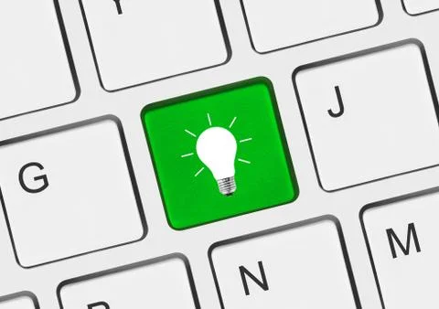 Computer keyboard with lamp key Stock Illustration