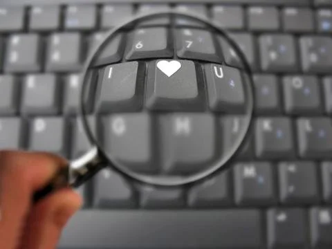 Computer keyboard, letters expressing i love you Stock Photos