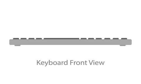 The computer keyboard is light, front view, with gray buttons. A modern image of Illustrazione stock