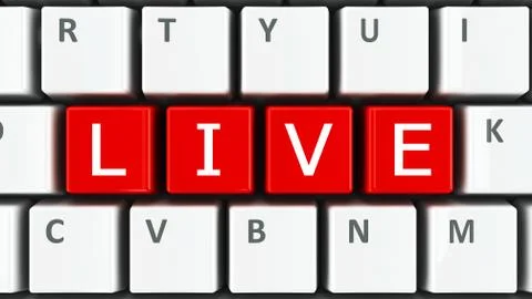 Computer keyboard live Stock Illustration