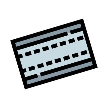 Computer keyboard minimal pixel art icon illustration Illustrazione stock