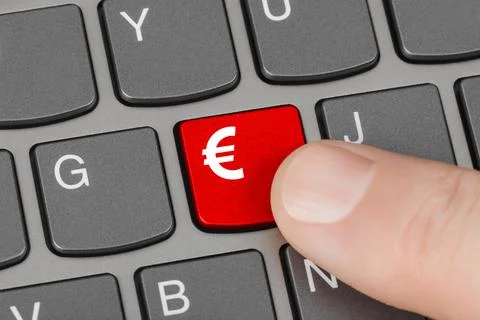 Computer keyboard with money key Stock Photos