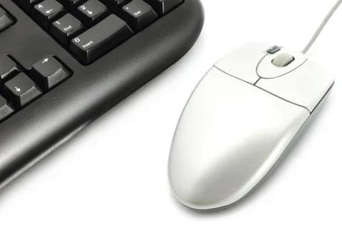 Computer keyboard with mouse Stock Photos