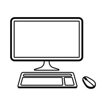 Computer Keyboard Mouse Vector Stock Illustration