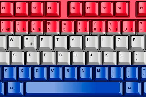 Computer keyboard with netherlands flag concept Stock Illustration