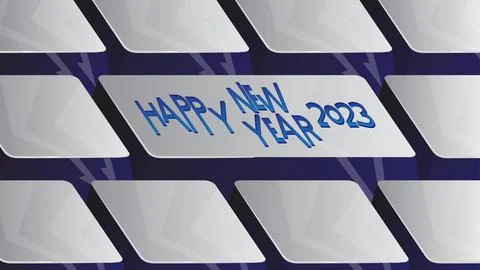 Computer Keyboard with New Year text. Close-up of an electronic Computer Devi Stock Illustration