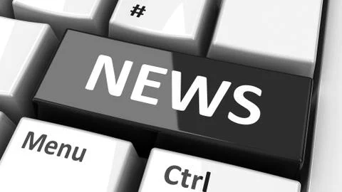 Computer keyboard news Stock Illustration